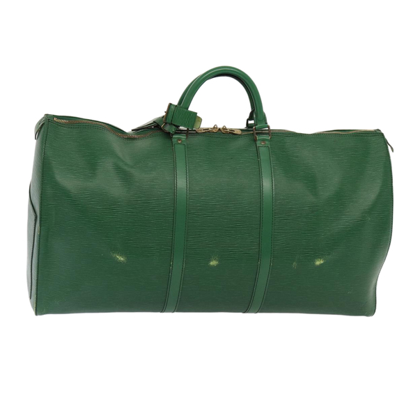 LOUIS VUITTON Epi Keepall 60 Boston Bag Green M42944 LV Auth 85274 - Picture 1 of 16